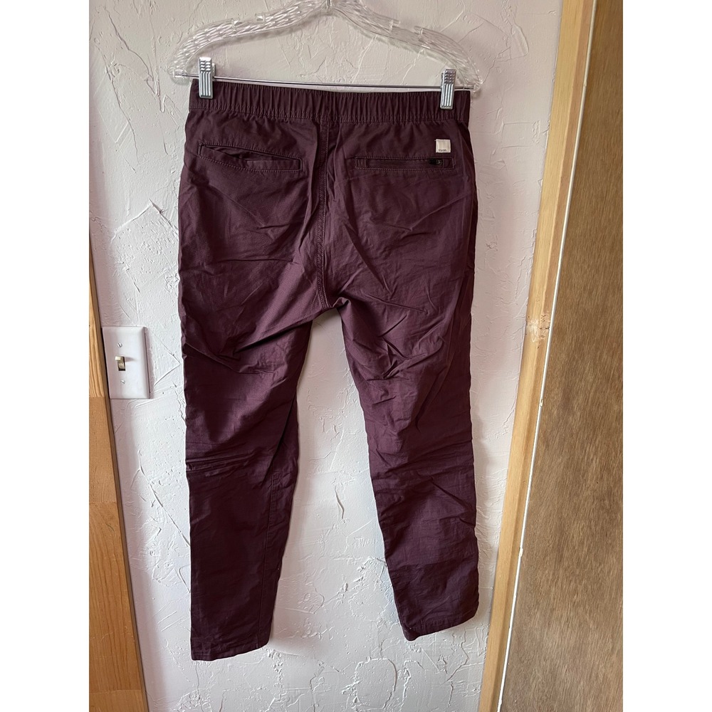 Vuori Ripstop Climber Pants Small Dark‎ Plum Purple Organic Cotton Stretch - Picture 6 of 7